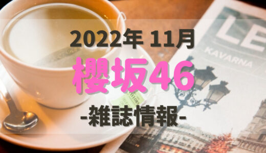 【櫻坂46】2022年11月発売の雑誌・写真集情報。気になる付録やショップ特典をチェック！